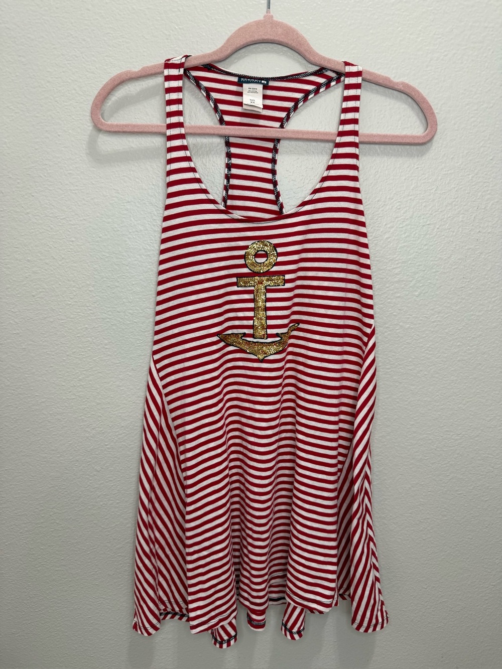 Sperry Red White Striped Anchor 
Cover up  Dress Size XS